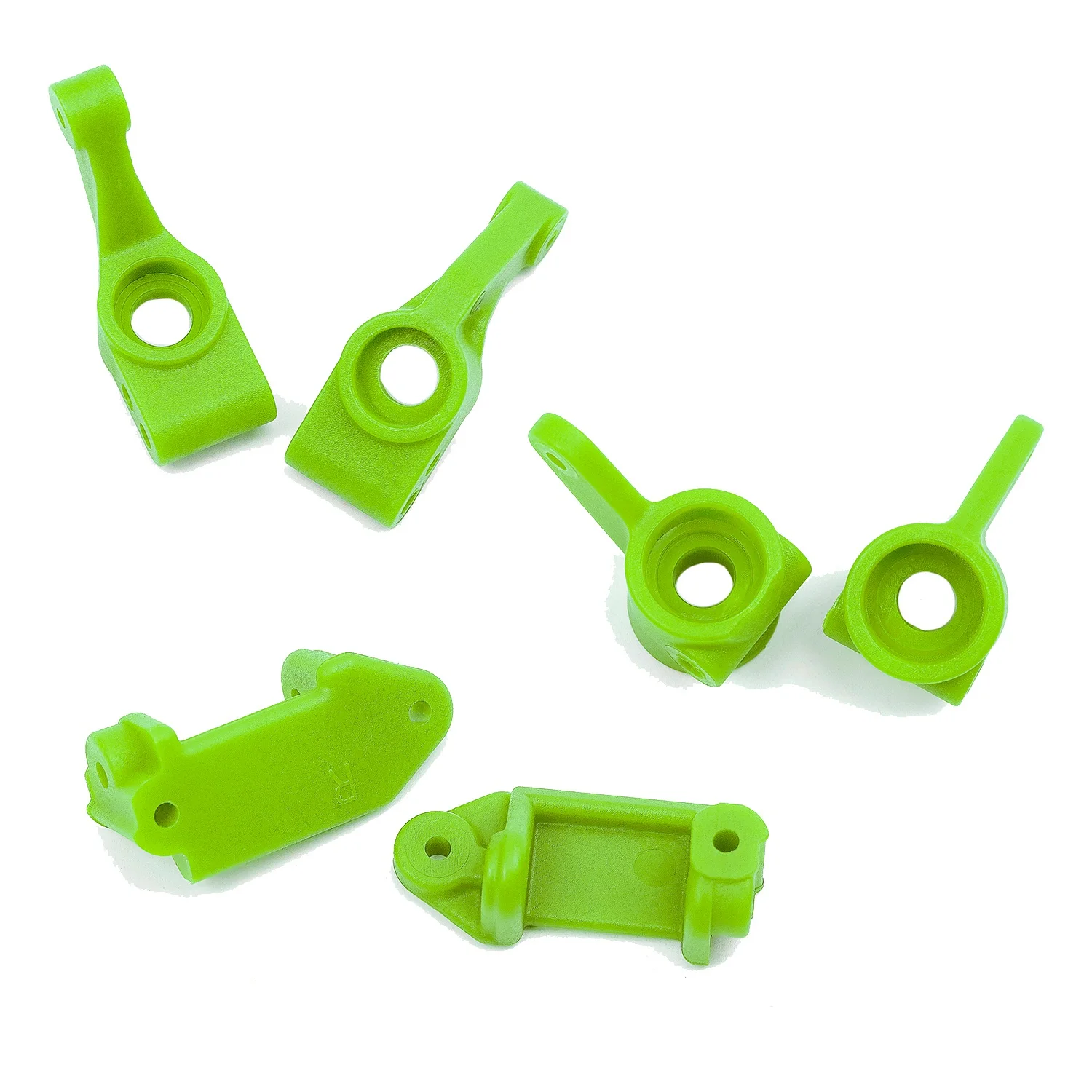 Front & Rear Suspension Arms Castor Steering Blocks & Rear Pile Shaft Carrier for 1/10 4X4 Short Course Car,Green