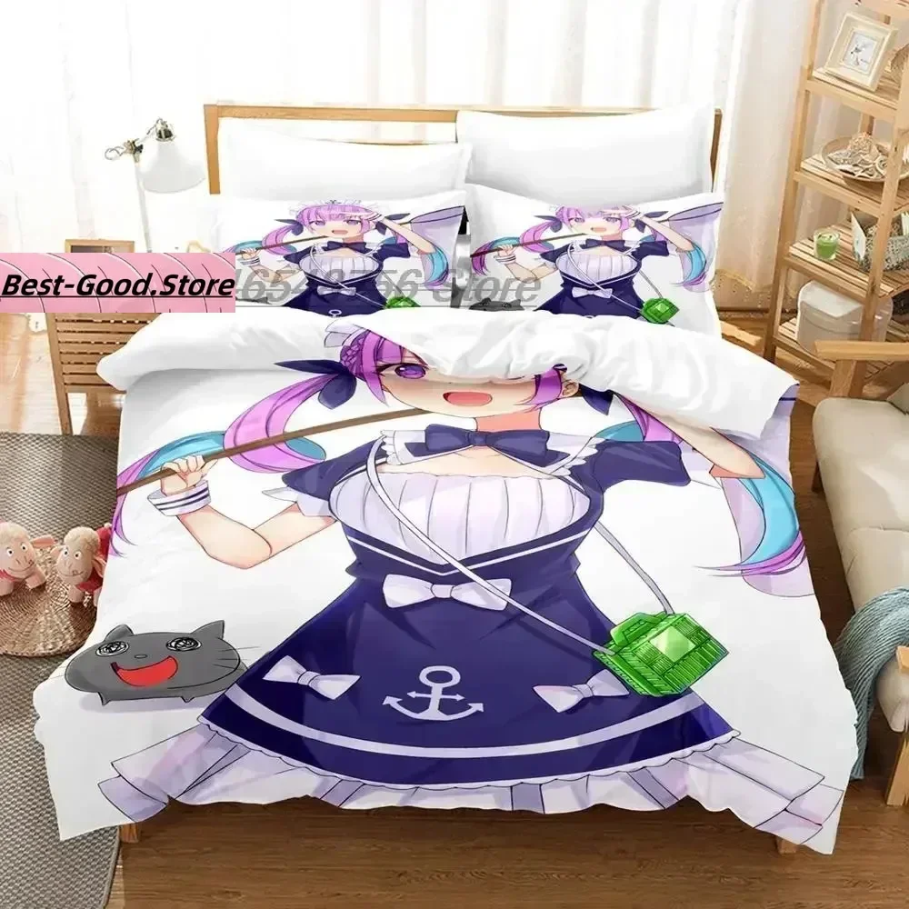 

Комплект постельного белья Minato Aqua, комплект постельного белья с принтом и наволочкой, пододеяльник, мягкое постельное белье королевского размера для дома