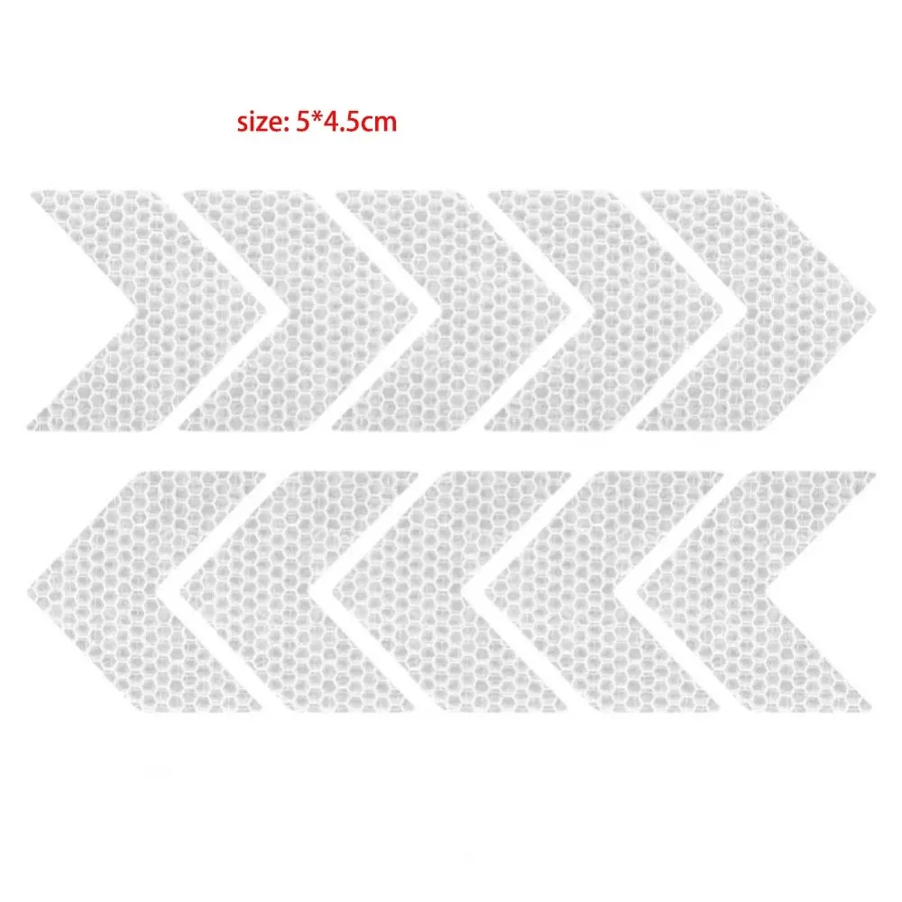 10 قطعة/المجموعة جديد 5*4.5 سنتيمتر سيارة ملصق DIY بها بنفسك السهم تسجيل تحذير السلامة ملصق PET ذاتية اللصق السهم تسجيل الشريط جسم السيارة الخارجي