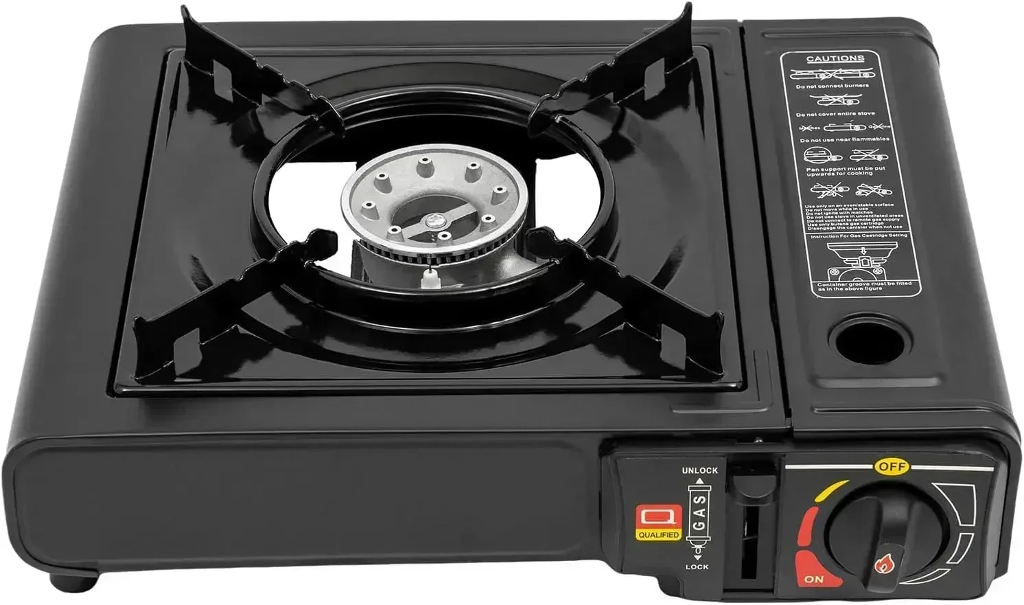 BBQ Barbecue 2500 W tragbarer Gasgrill, mit Sammelablage und Topflappen, Outdoor-Campingkocher, Tischgrill, Picknickgrill