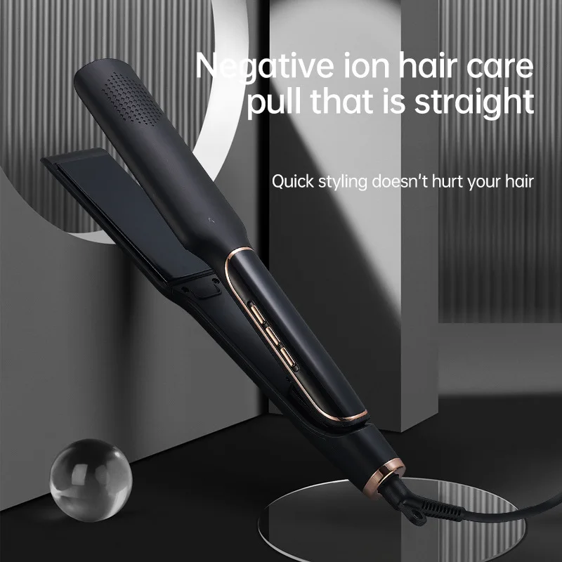 

Hair Flat Iron 2 in 1 Hair Straightener and Curler Portable Straightening Iron Constant Temperature