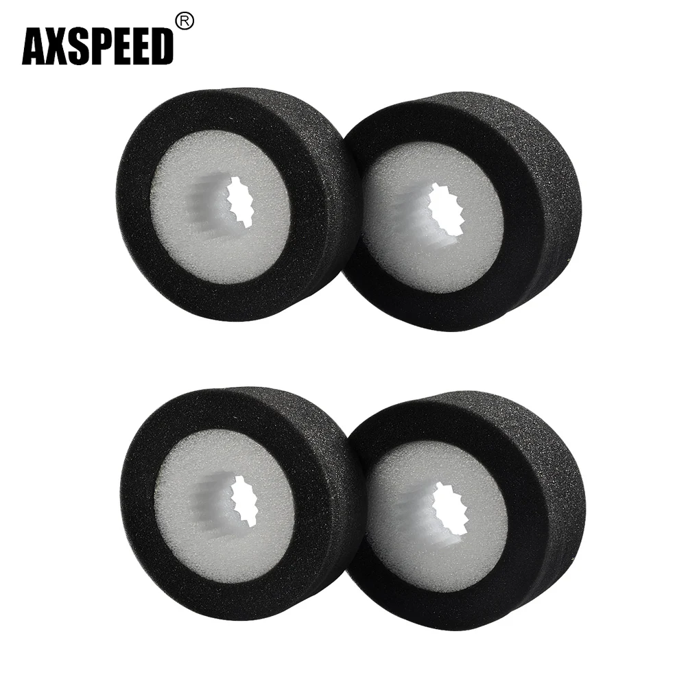 Axspeed 2/4 peças 148*49mm inserção dupla incrustação de espuma esponja macia adequada para pneus de roda de 2.2 "1/10 rc crawler axial wraith trx4