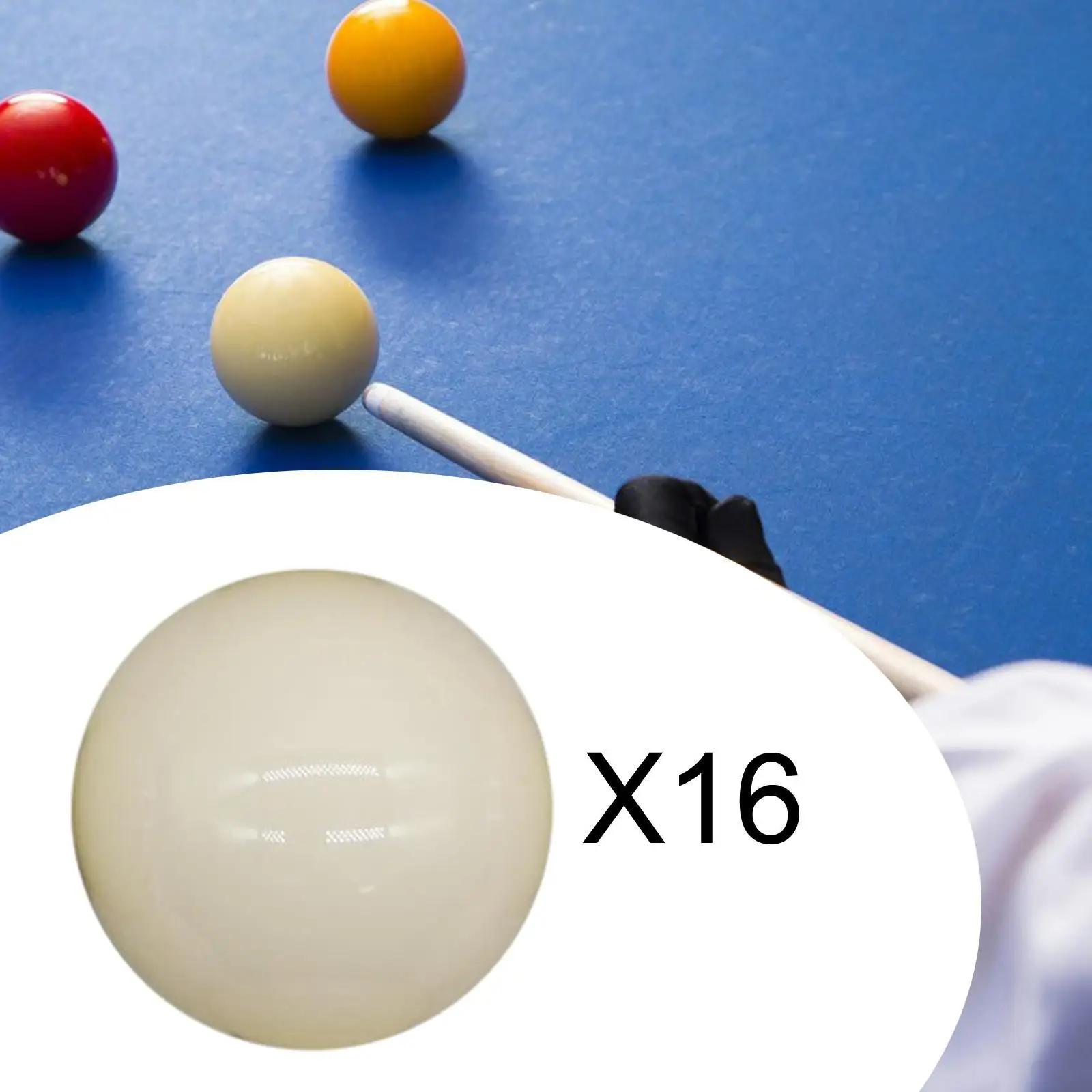 

16Pcs Billiard Balls Pool Balls 52.5mm Resin Balls Billiards Supplies, Full Set Snooker Balls for Club Playroom Competition