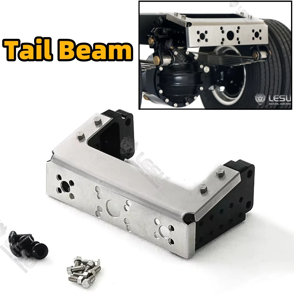 

Metal Tail Beam L-1030-B M3 Hole Fitting Aluminum Alloy For 1/14 Tamiya RC SCANIA Man Lesu Trailer Truck Model Toy Tractor