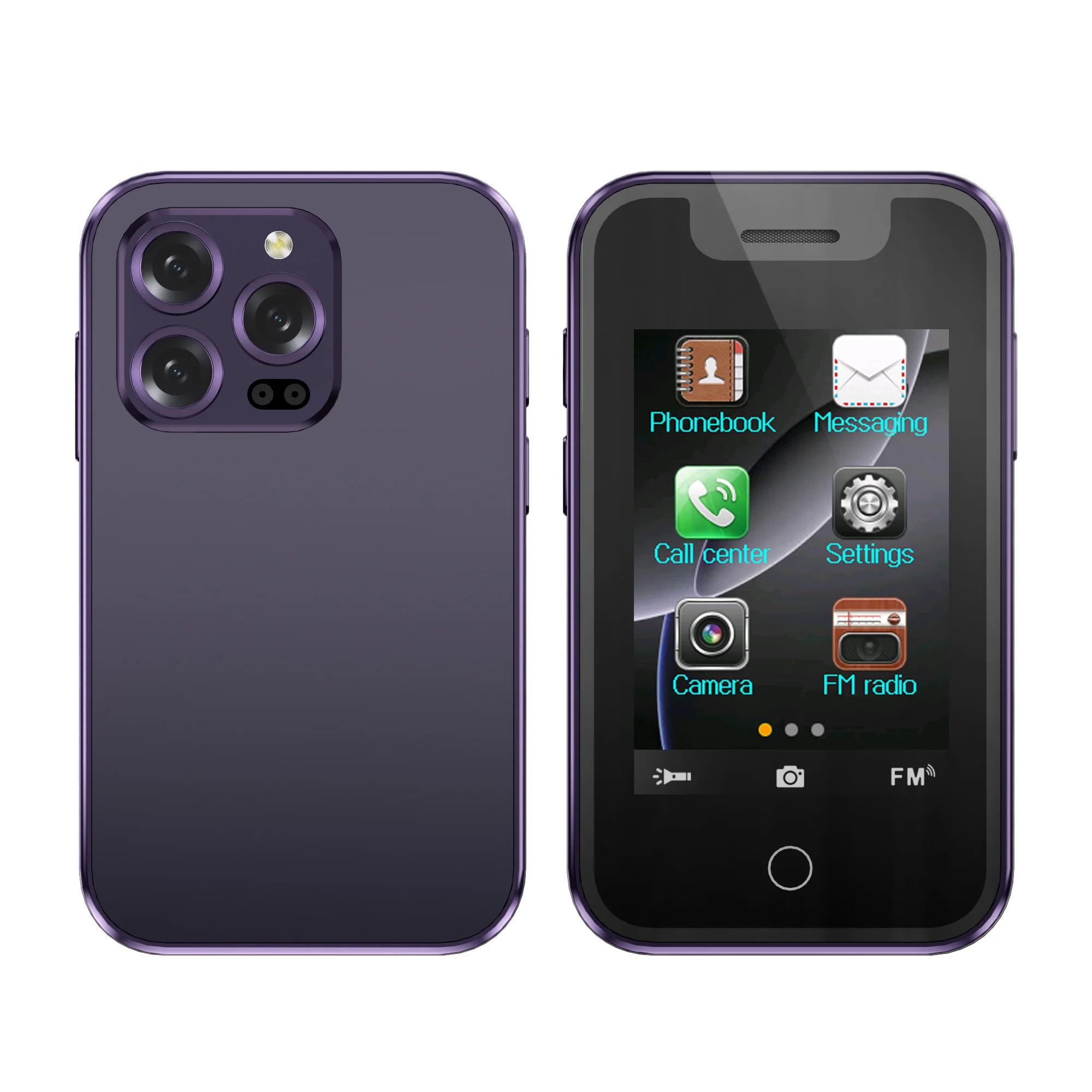SERVO BM16 PRO Mini Mobiele Telefoon 2.4 inch Touchscreen Bluetooth Oproepen Dual SIM Recorder Zaklamp 2G GSM Draagbare Kleine Mobiele Telefoons