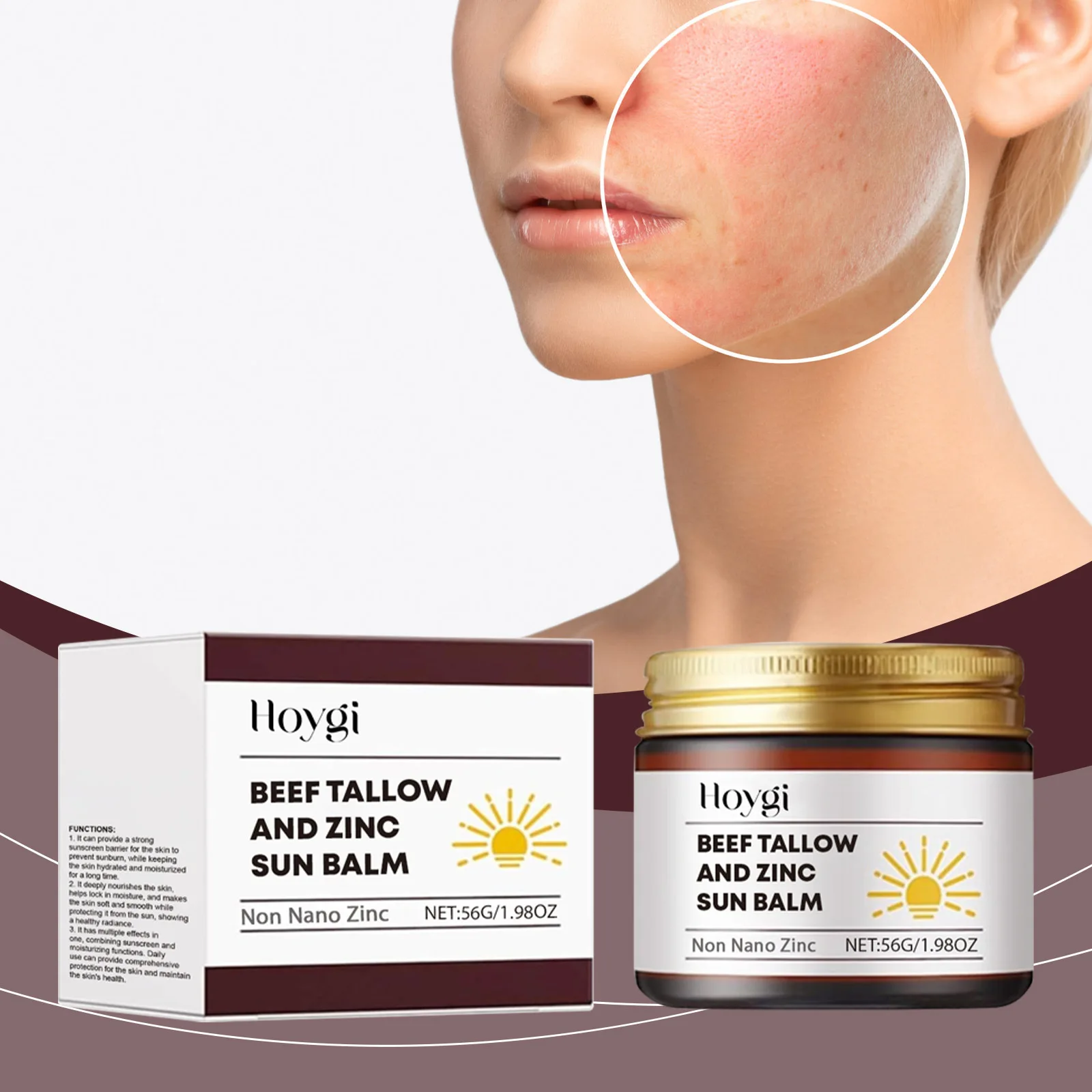 HOYGI Tallow Moisturizing Protective Cream for Outdoor Protection Moisturizing Nourishing Hydrating Soft and Gentle Isolation