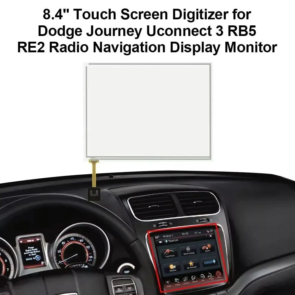 

8,4-дюймовый сенсорный экран-дигитайзер для автомагнитолы Dodge Journey Uconnect 3 RB5 RE2 с навигацией