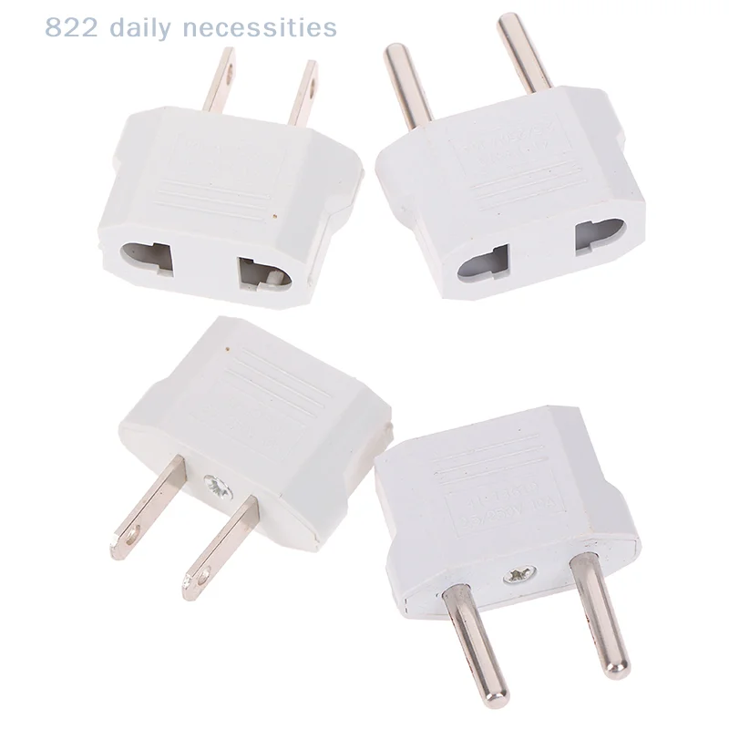 convenient4Pcs european usa eu to us plug us to eu plug travel charger adapter converter