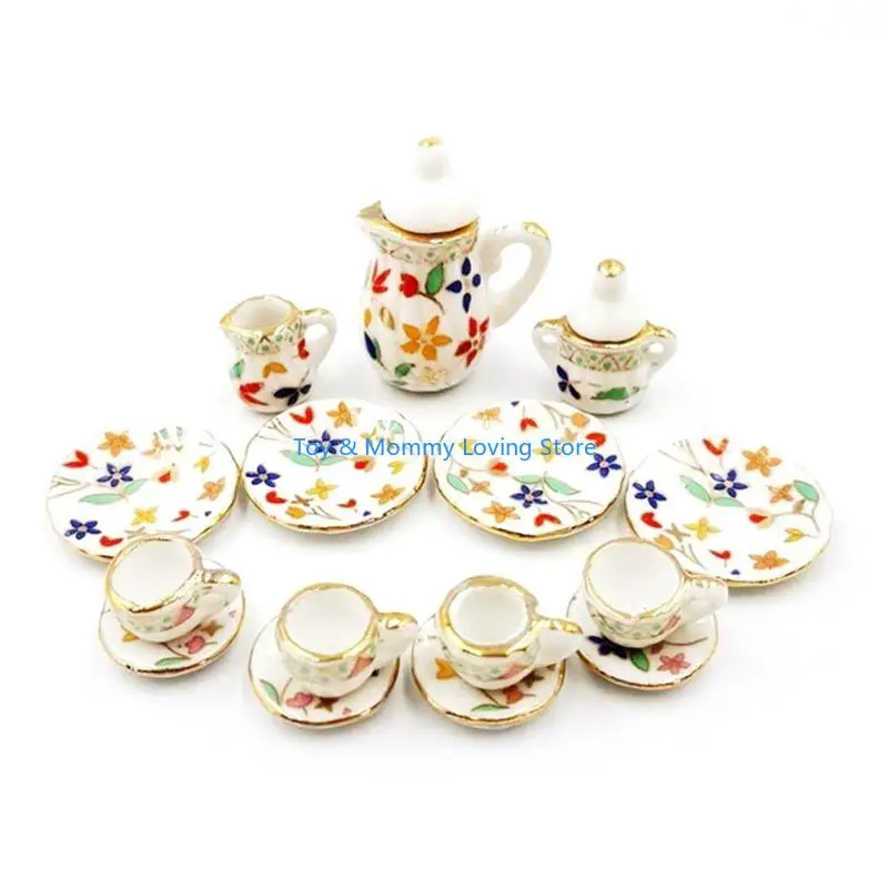 Y1QF หม้อหม้อชาที่สมจริงชุดครัวสำหรับเด็กเล่นชาเล่นสำหรับอุปกรณ์ประกอบฉากเล่น TE