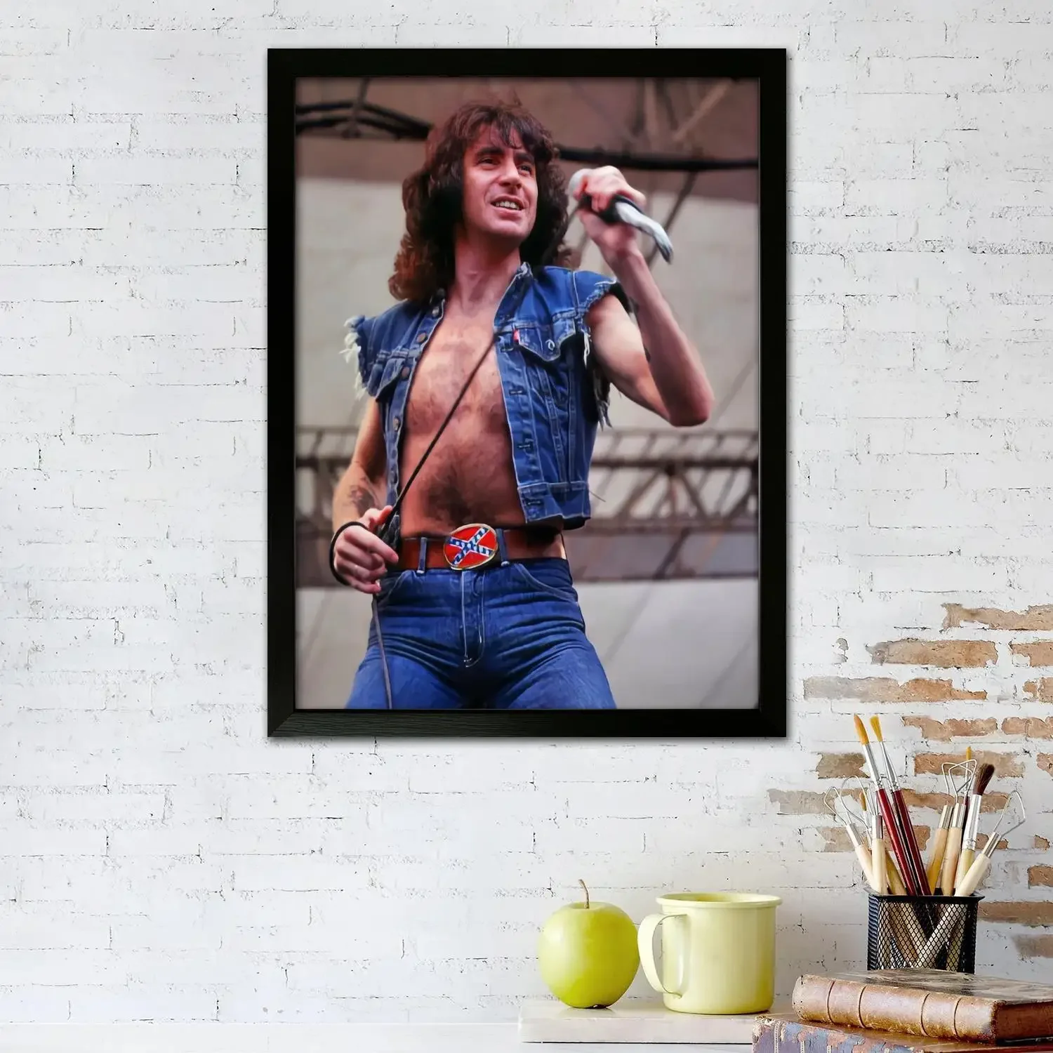 Bon Scott Poster Prints Wall Art Canvas Painting Poster For Modern Family Living Room Home Decor