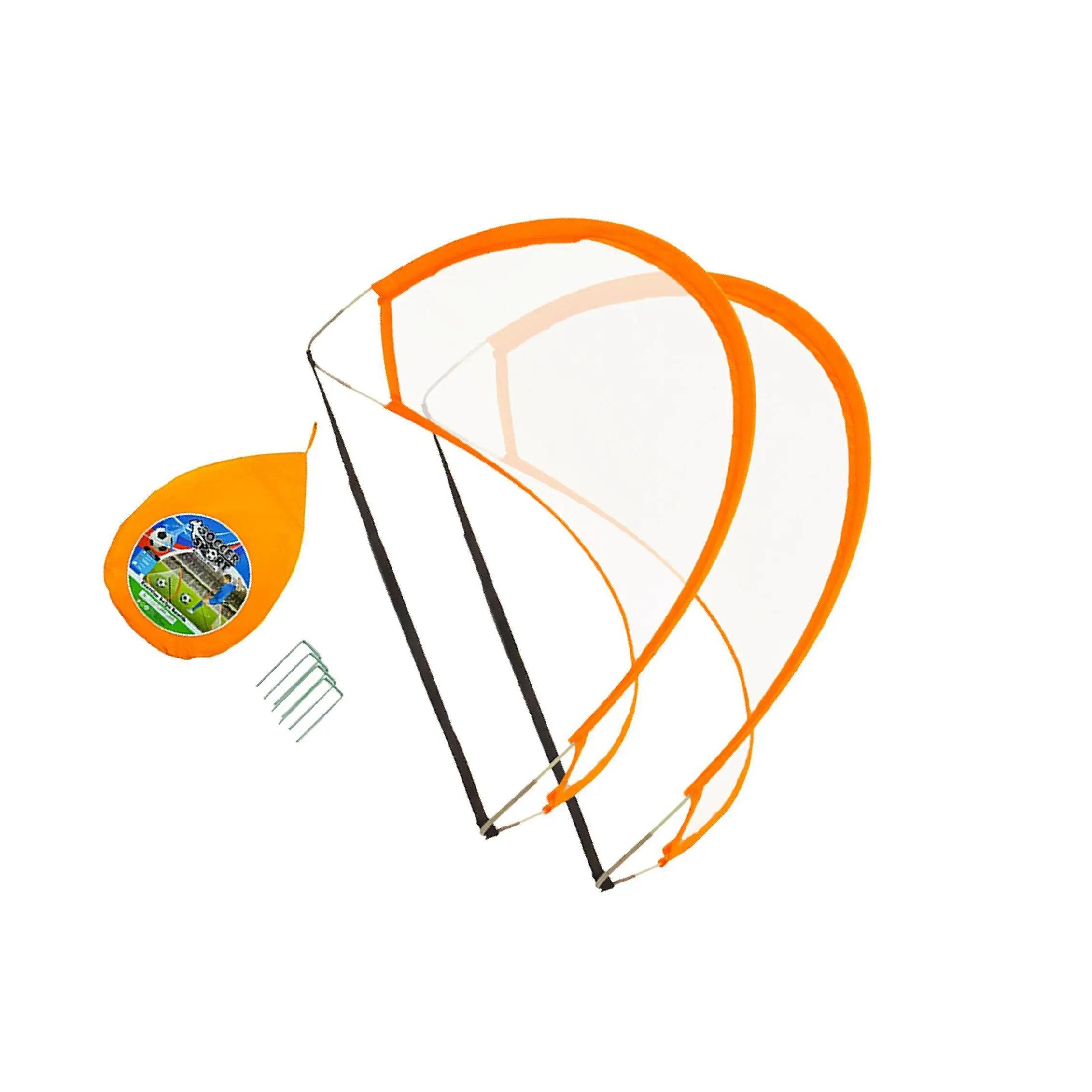 2x キッズサッカーゴール 軽量サッカーゴールフレーム 芝生裏庭ビーチ用 60 x 40 x 40cm