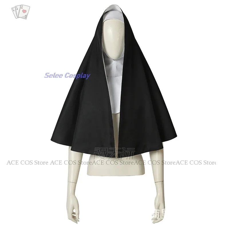 Scary Cosplay Costume Party Fancy Carnaval Clothes The Women Horror Movie Nun Halloween Conjuring Ghost Black Suit