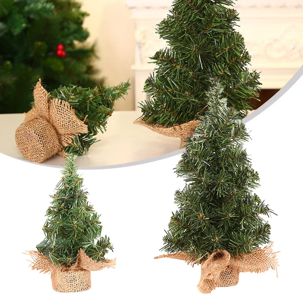 1pc Mini Table Top Christmas Tree Household Small Desk Xmas Tree Chrismas Party DIY Ornament Desktop Decoration