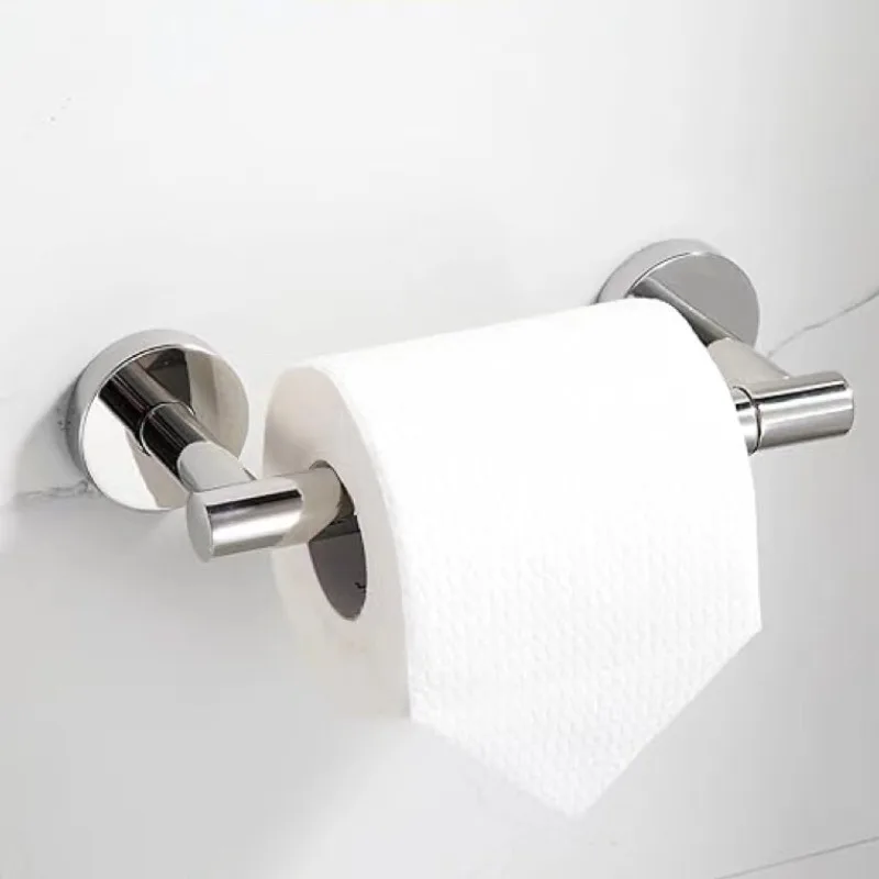 

1PC Stainless Steel Rustproof Double Post Pivoting Tissue Roll Holder for Bathroom Toilet Paper Holder Wall Mount