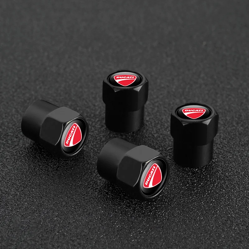 4PCS Aluminum Car Dustproof Cap Tire Wheel Stem Air Valve Cap for Ducati Monster Panigale Diavel Superleggera Scrambler 950 959