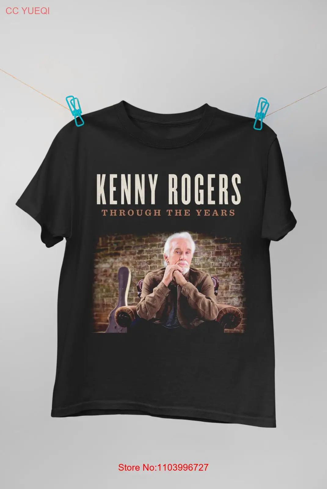 Kenny Rogers Through The Years Cotton Black S-234XL Unisex Shirt