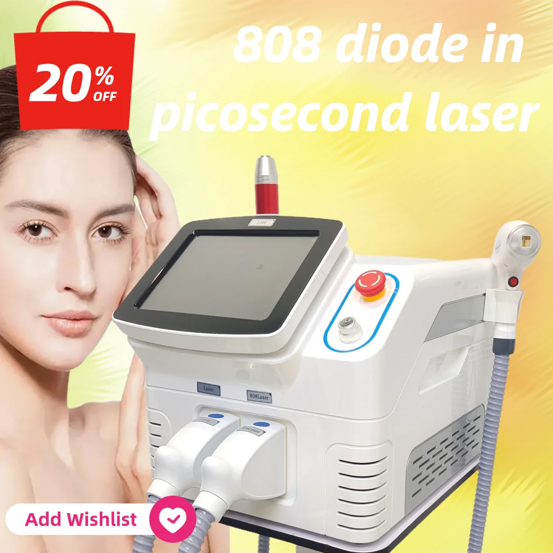 4000 Вт для салона, 808 диодный лазер, постоянный портативный 2 в 1, пикосекундный лазер для удаления татуировок и удаления волос, переключающая машина
