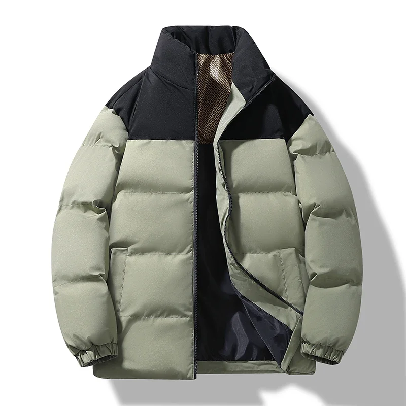 2024 Winter Jacket Men Women Trendy Casual Color Collision Graphene Black Gold Warm Parka Outdoor Ski Down Cotton Padded Jacket