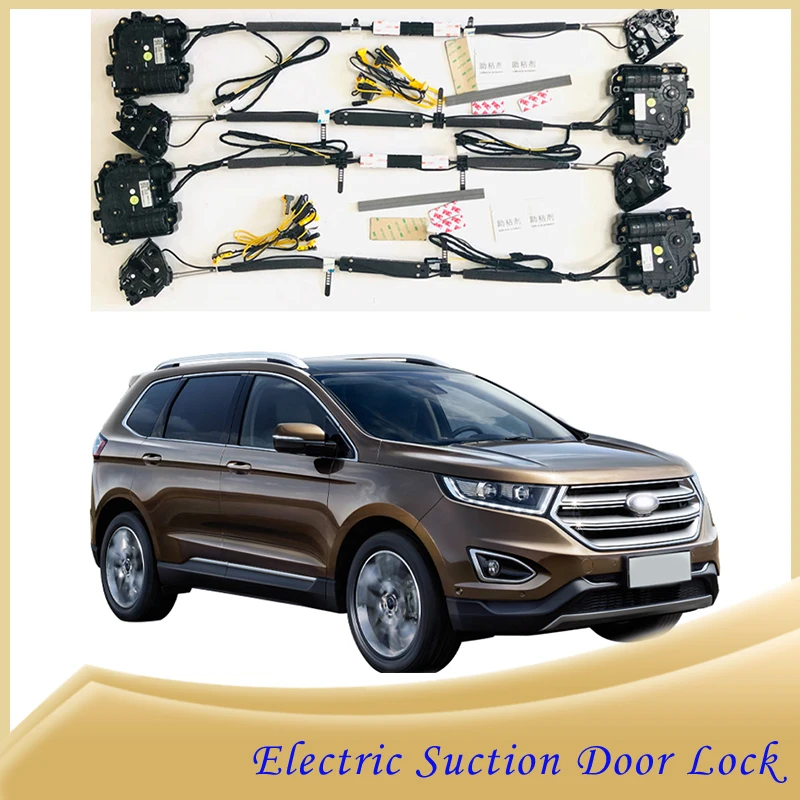 For Ford EDGE 2014~2023 Car Soft Close Door Latch Pass Lock Actuator Auto Electric Absorption Suction Silence Closer