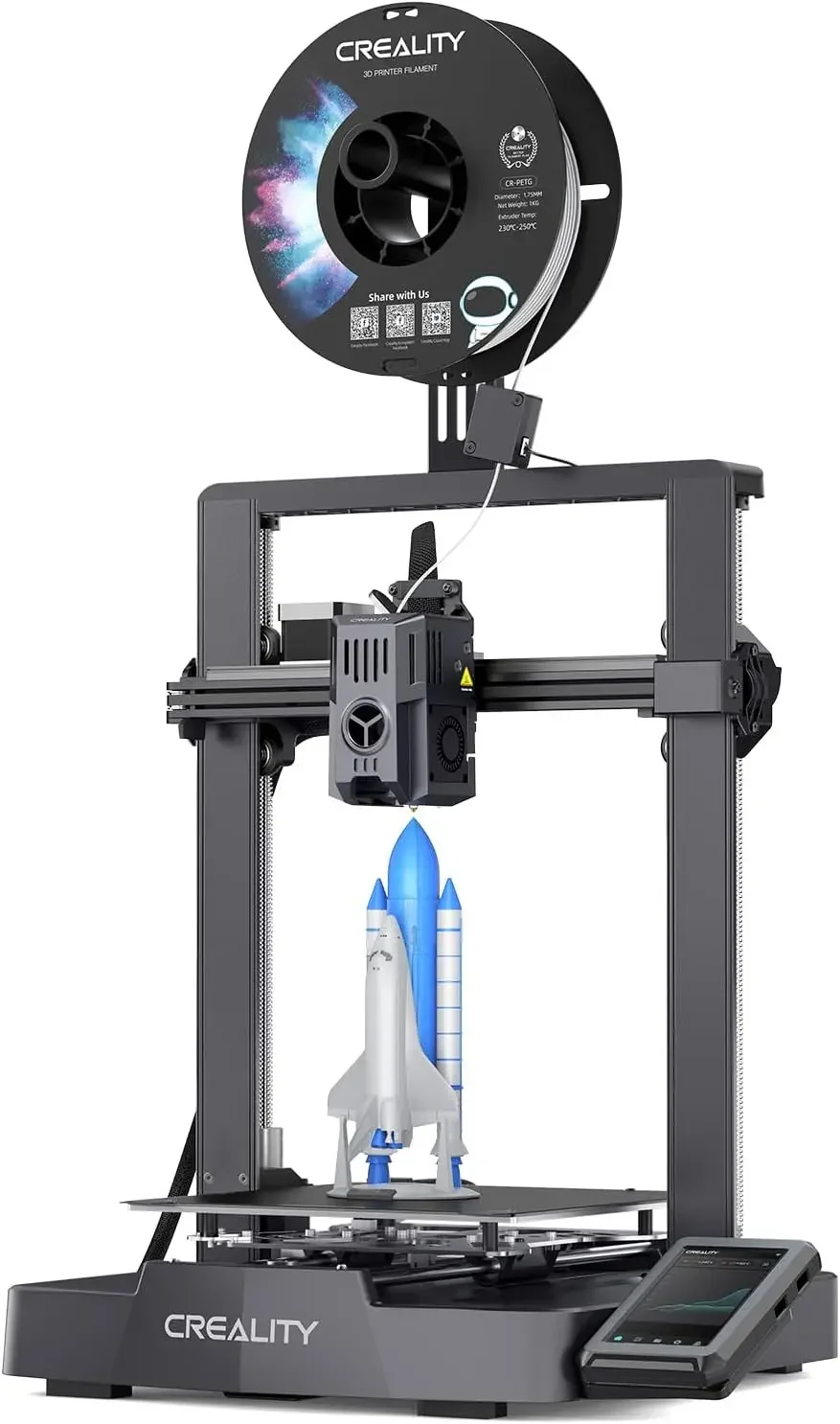 Ender-3 V3 KE 3D Printer, 500 mm/s High-Speed Printing with Auto-Leveling, Sprite Direct Extruder Supports 300℃ Printing