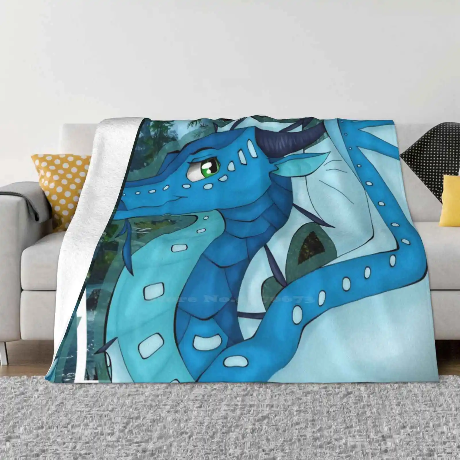 Princess Tsunami | Of Fire Fashion Soft Warm Flannel Blanket Seawing Princess Tsunami Tsunami Wof Tsunami Wings Of Fire Blue