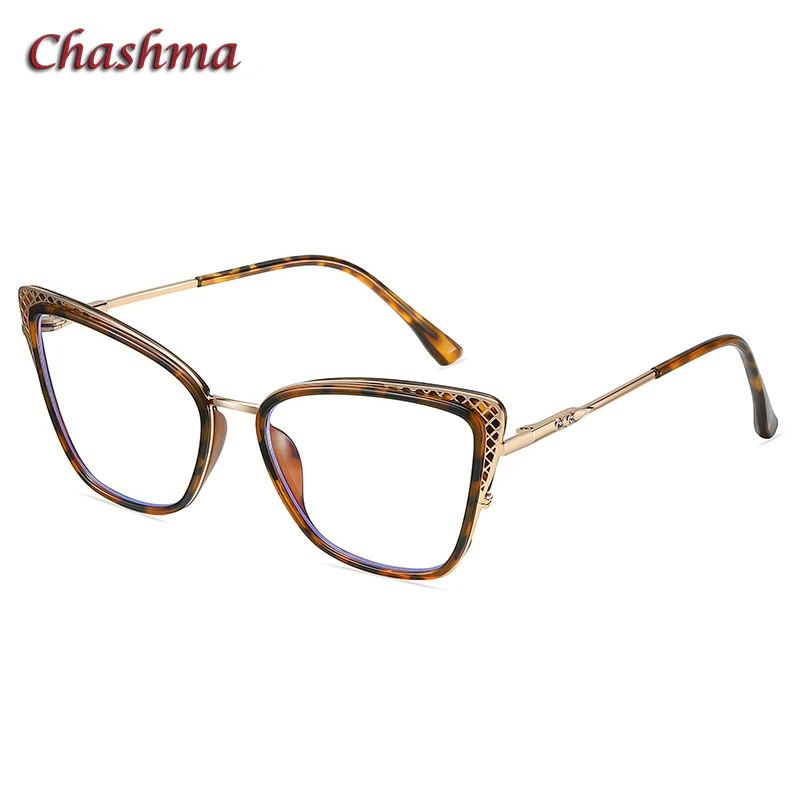 

Chashma Prescription Glasses Women Fashion Trend Cat Eye Eyewear Frame TR90 Optical Lenses Spectacles for Anti Blue Photo Gray