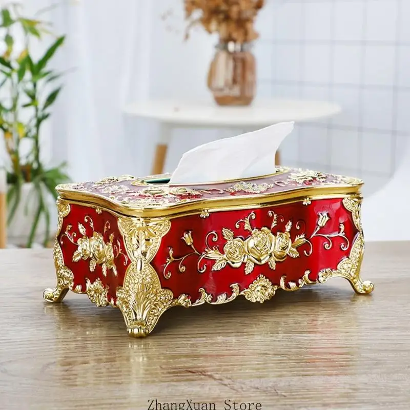 Künstlerische europäische Designs, Taschentuch-Organizer, geeignet für Kommode und Couchtisch 3XUF – Detail 5