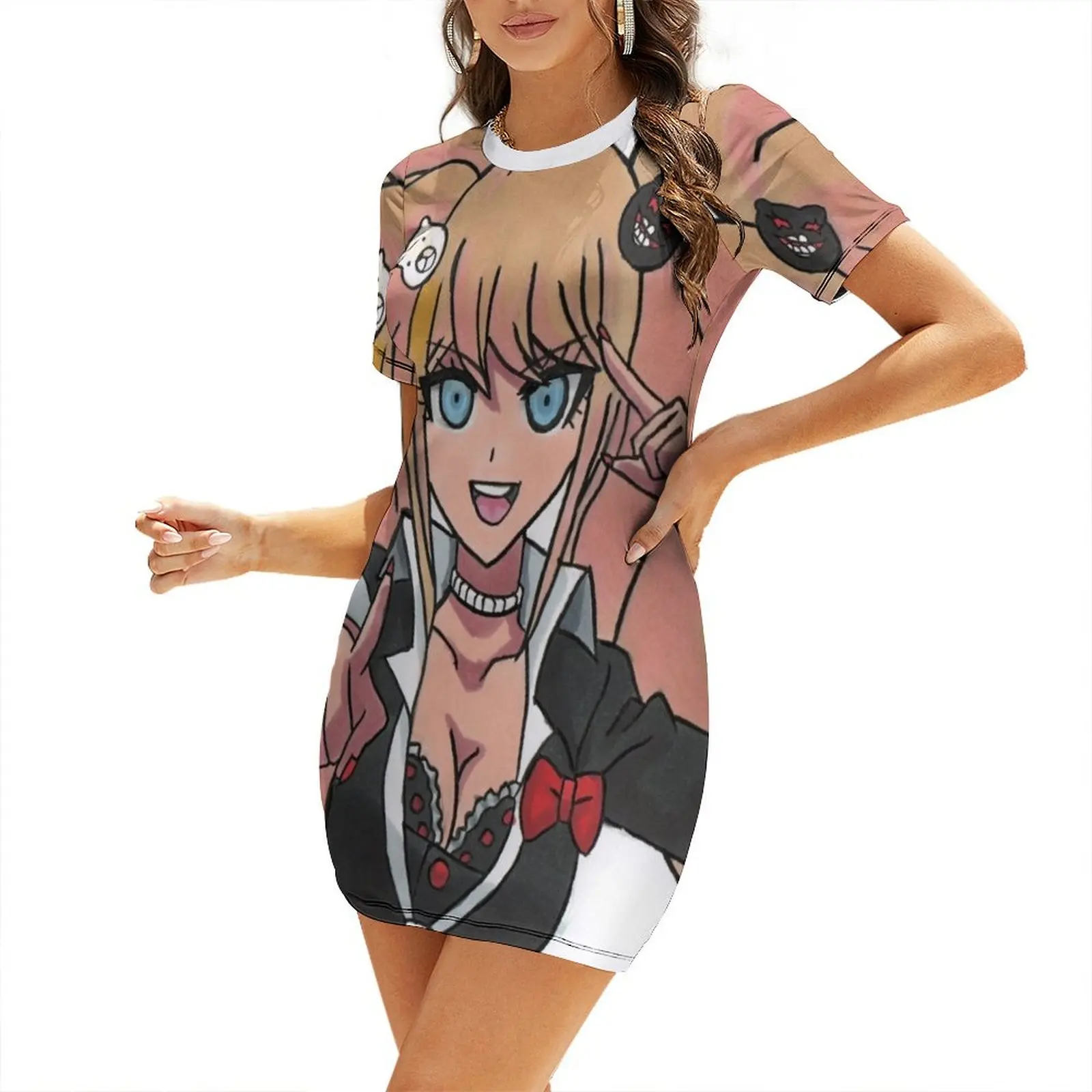 

Junko enoshima Short-Sleeved Dress Dress woman prom dresses cute dress