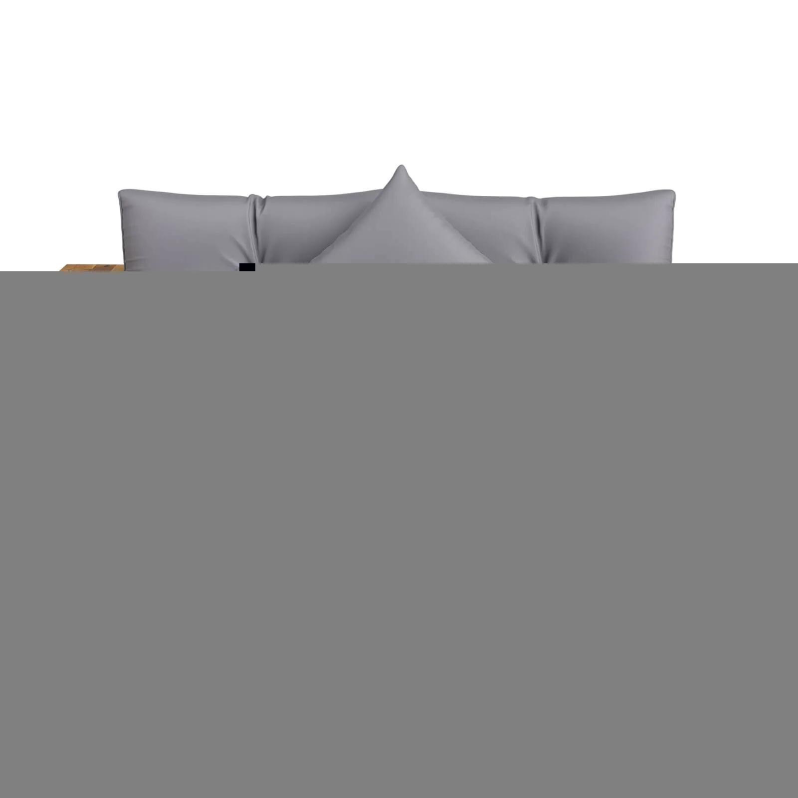 

2PCS Patio Corner Sofa Set w/Thick Cushions Wide Acacia Wood Armrests for Garden