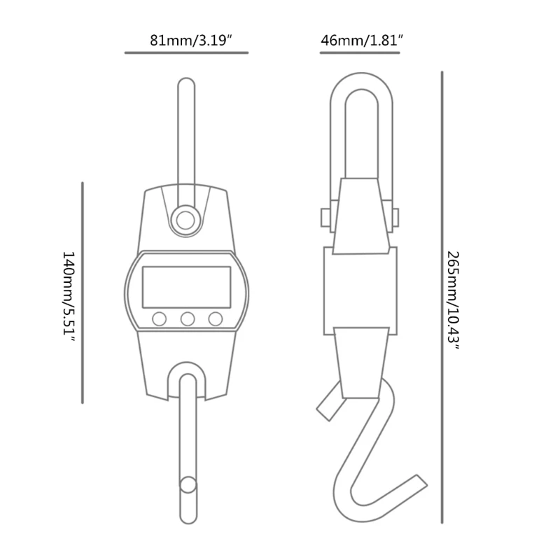 Crane-Scale 300kg/660lb Weighing Digital Industrial Hanging Scale Hook Scale Dropship