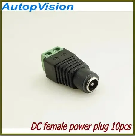 Free Shipping10pcs Easy DC female Connectors plug 5.5 x 2.1mm jack For Led Strip Light 3528 5050 Adapter Power Supply connector