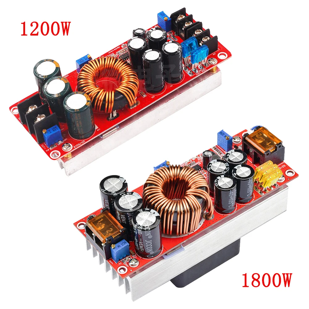 1800W 40A 1200W 20A DC-DC Boost Converter Step Up Power Supply Module 8-60V to 12-80V Adjustable Voltage Charger Boost Board