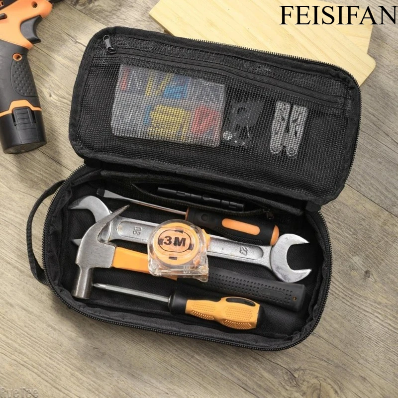 Pochette à outils portable robuste pour électricien, étui de rangement utilitaire, sac EDC compact pour moto et vélo de route