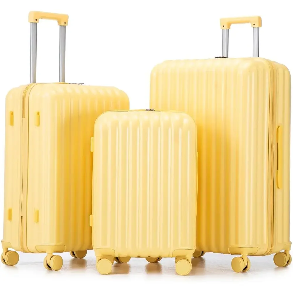 

Набор из 3-х чемоданов с жестким корпусом из ABS-пластика и кодовым замком