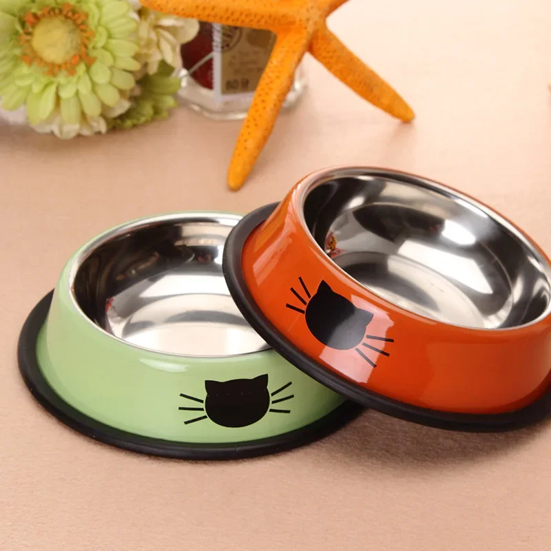 

New Assemblable Multicolor Stainless Steel Dog Cat Bowl Non-slip Non-fall Eat Drink Pet Food Container Feeder Dish Bowl