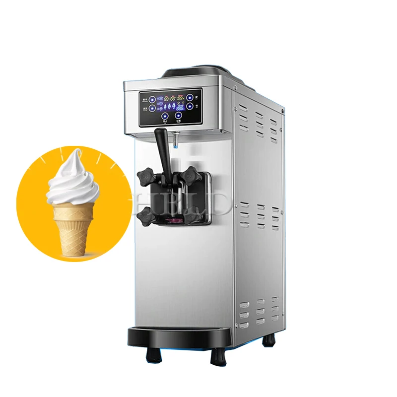 Macchina per gelato Soft completamente automatica con compressore integrato e distributore automatico a cono dolce con pulsante a sfioramento