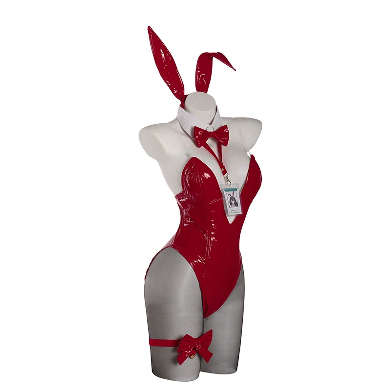ROLECOS Game HMS Anniversary New Taihou Bunny Costume Red Leather Women Jumpsuit Halloween Activity Party Role Play Outfits