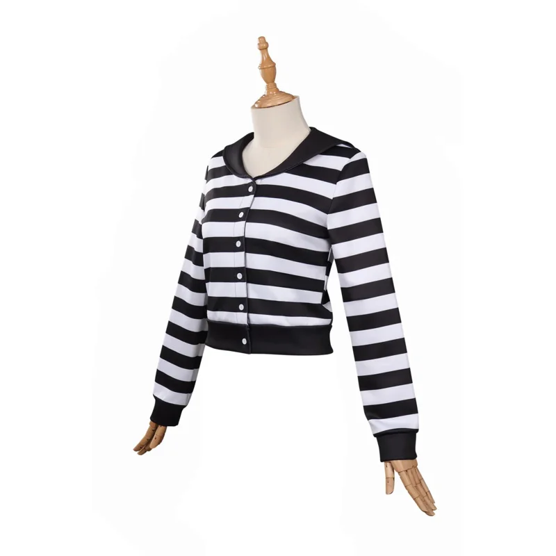 여성용 코스프레 가발 프린트 스트라이프 셔츠, 코스튬 TV, 결혼식 날 역할극 판타지아, 할로윈 카니발 천 변장
