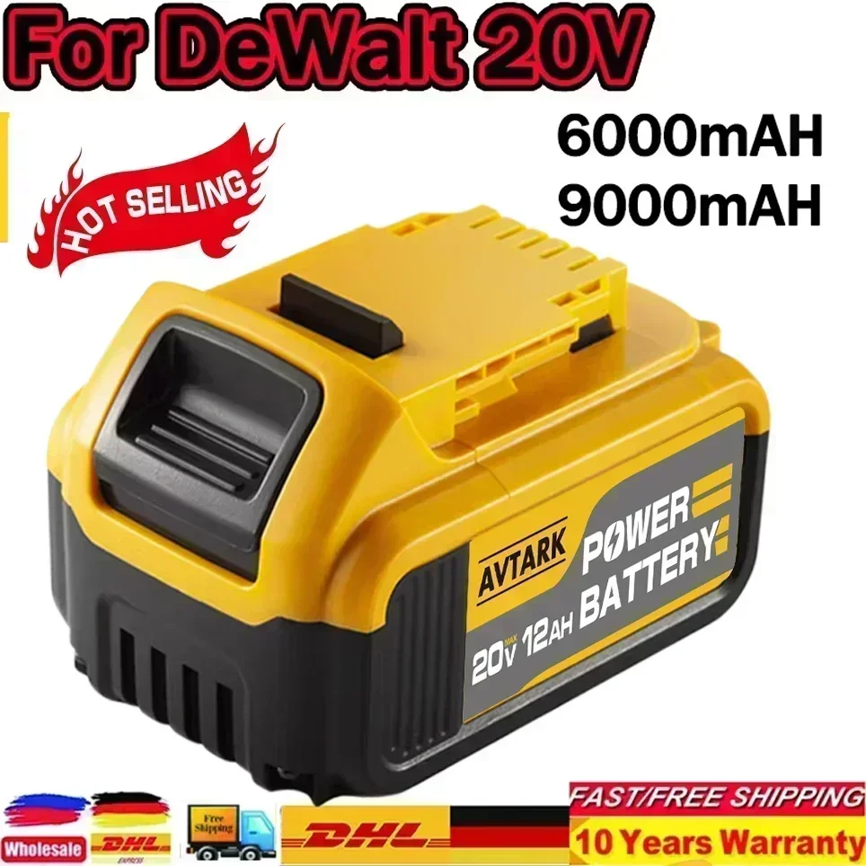 

20V Baterry For Dewalt DCB200 Replacement Battery DCB200 DCB101 DCB115 12000MAH Power Tool Baterry For Dewalt Li-ion Batteries