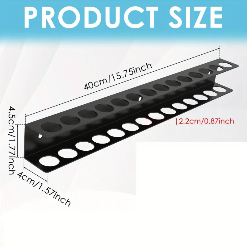 14Wall-mounted anti-rust tool storage board for home and workshop use, suitable for organizing screwdrivers and pliers