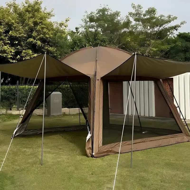 Canopy Two-in-One Sunshade Outdoor Canopy Tent Camping Rainproof Sun-proof Mosquito Net Anti-mosquito Oxford Cloth 3000mm