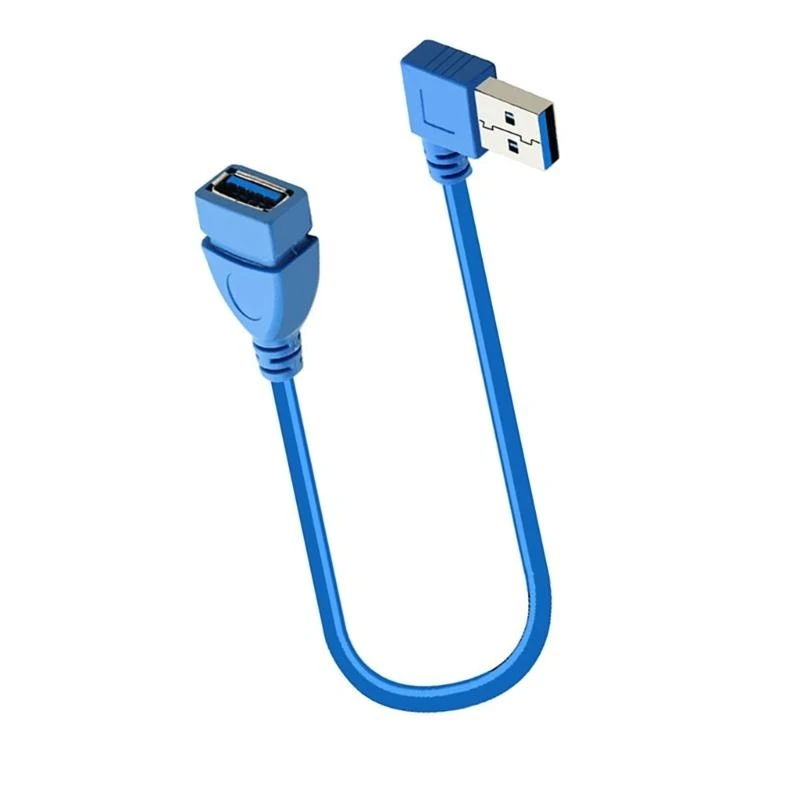 D0ua USB extensão do ângulo esquerdo da esquerda 90 graus um homem para fêmea para laptop USB Mouse Disk Disk