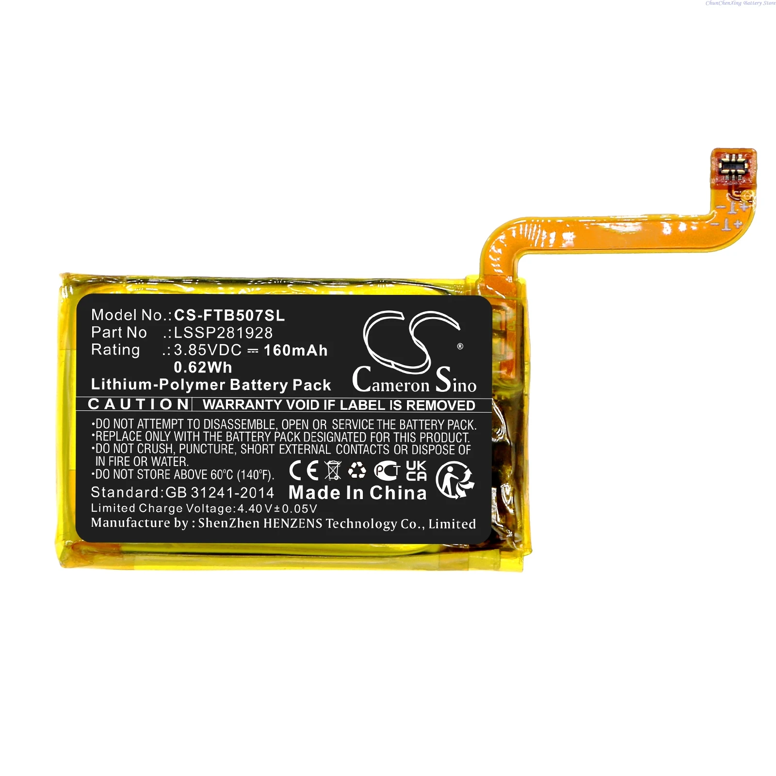 Cameron Sino 3.85V 160mAh Batería para reloj inteligente LSSP 281928   para Fitbit Versa 2, FB507 + KIT DE HERRAMIENTES
