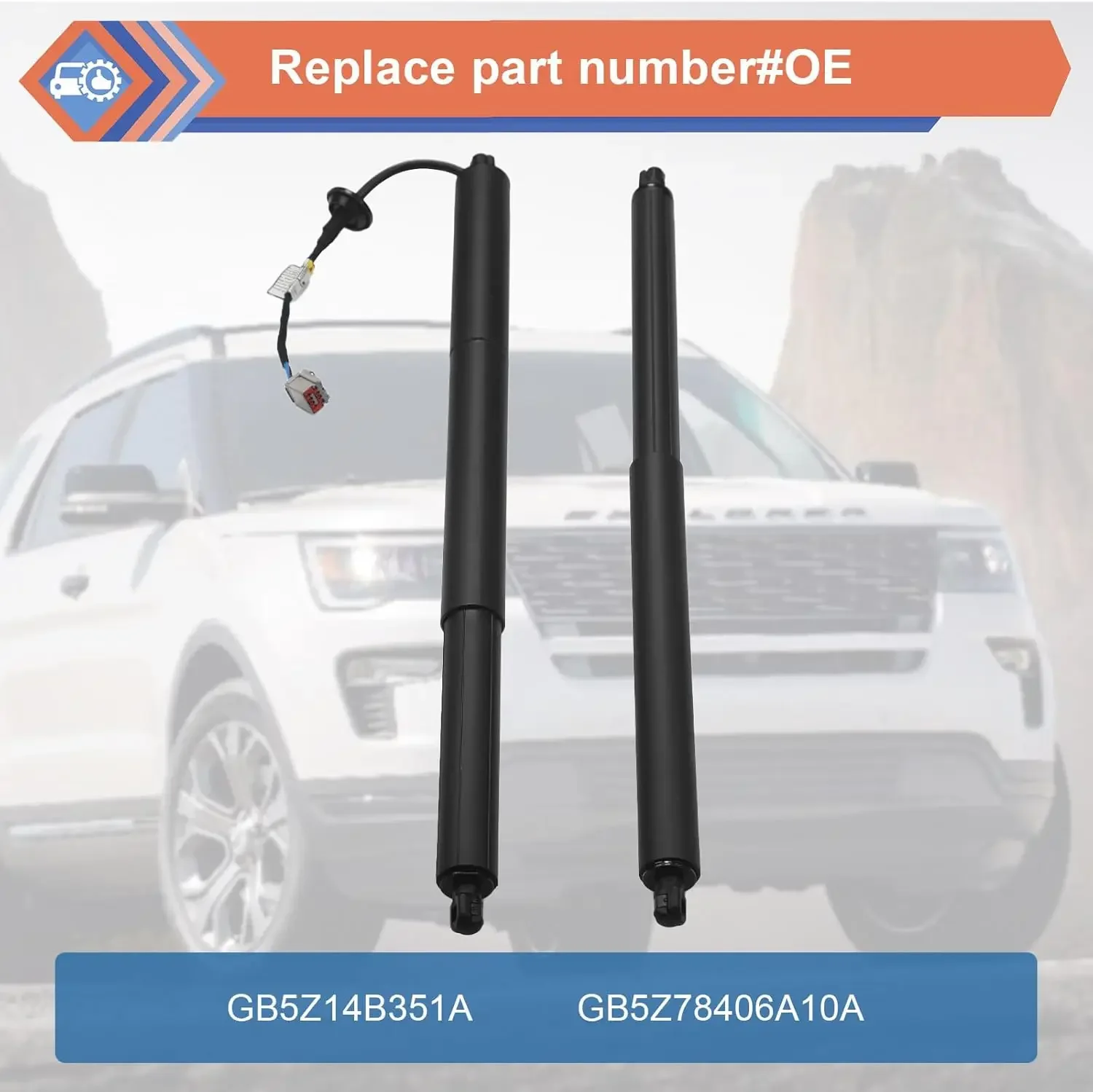 Rear Trunk Liftgate Power Hatch Lift Support Opener For 2016-2019 Ford Explorer Electric Tailgate Gas Struts GB5Z14B351A