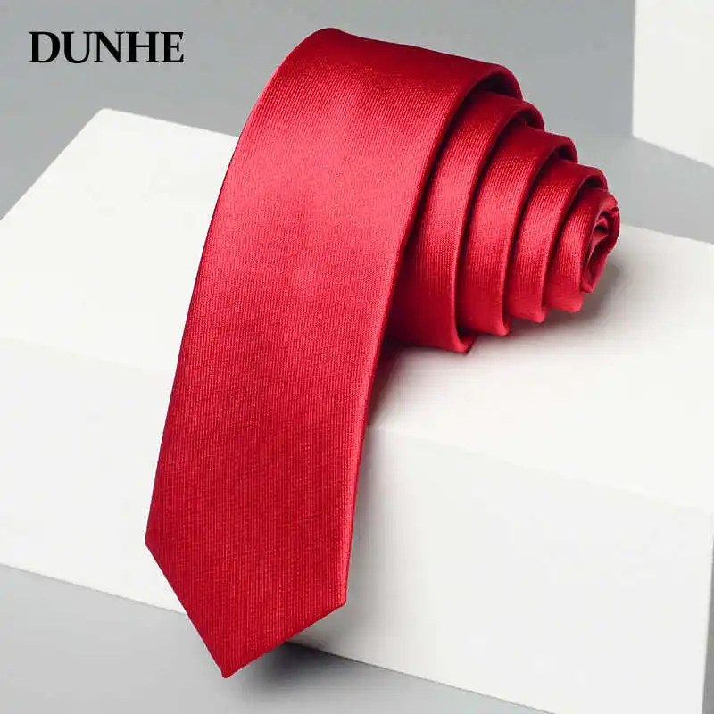 

High Quality Red Purple Tie Men's Casual Suit Shirt Accessories Fashionable 5cm Narrow Hand Tied Groom's Wedding Banquet Necktie