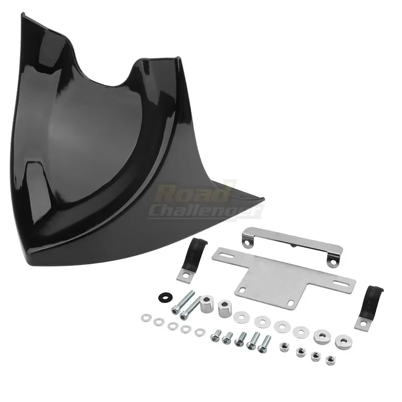 Black Motorcycle Front Chin Spoiler Air Dam Fairing Cover Mudguard Air Dam Fair for Harley Sportster Dyna Fatboy Softail V-ROD