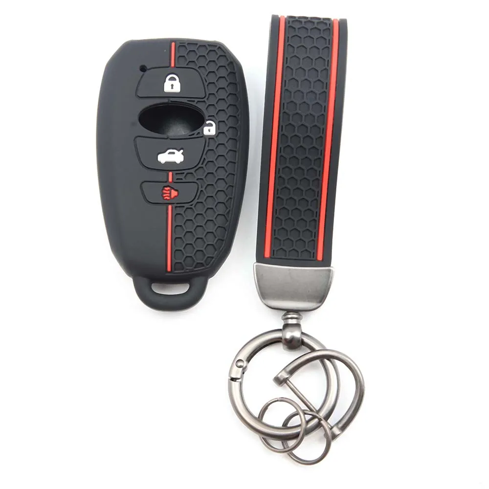3/4 Buttons Silicone Car Key Case Cover For Subaru Legacy Impreza Forester XV Trezia Brz Wrx Levorg Remote Fob Shell Protector
