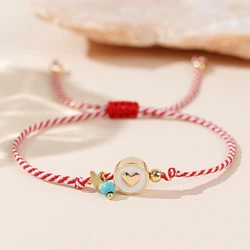 Go2boho New Martis Series 2025 Gorgeous Heart Pattern Star Synthetic Turquoise Bead Greek March Bracelets For Women Gifts