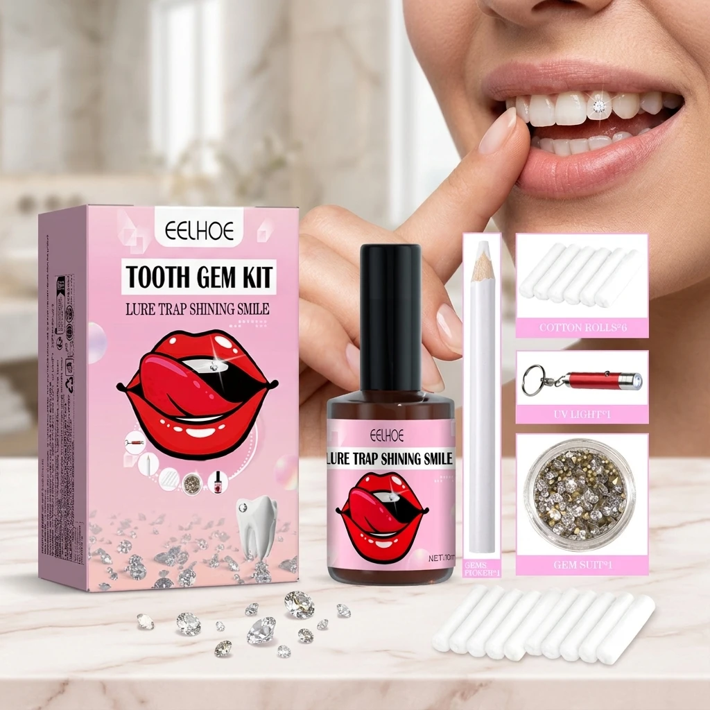 Tooth Gem Kit DIY Teeth Appearance Easy Remove Install Sturdy Durable Fashion Shiny Jewellery Crystal Tooth Ornaments Decoration