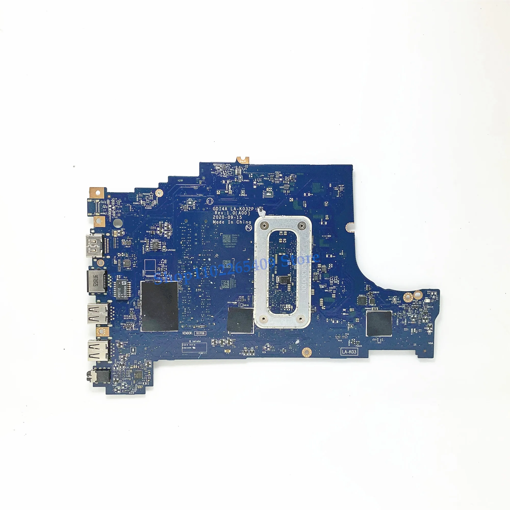 Mainboard CN-0X9TX0 0X9TX0 X9TX0สำหรับ DELL 3400เมนบอร์ดแล็ปท็อป GDI4A LA-K032P พร้อม SRK08 I3-1115G4 CPU 100% Full ทำงานได้ดี